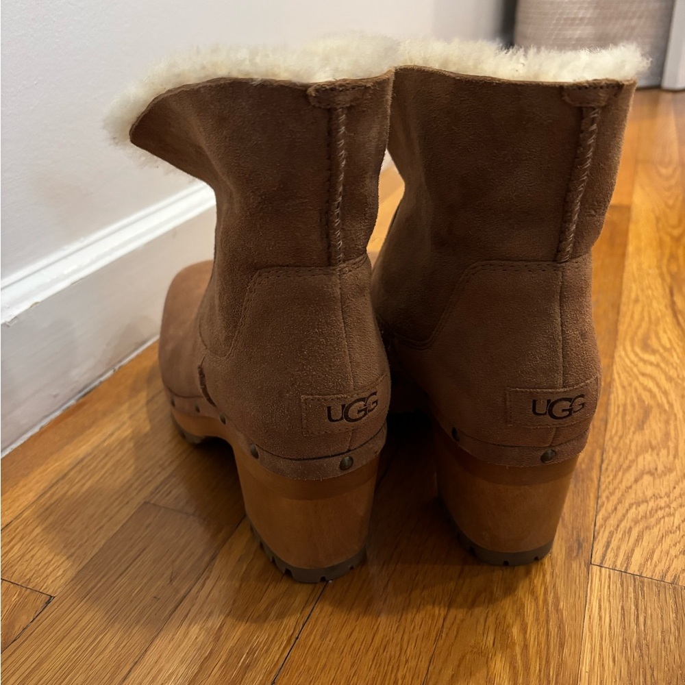 Ugg Brown Shearling-Lined Mules - image 4